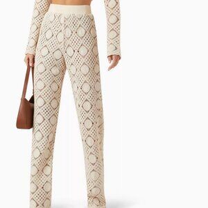 Andrea Iyamah Hira Crochet Pants Size Small